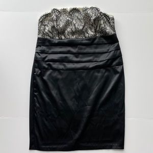 Strapless Cocktail Dress with Lace Top